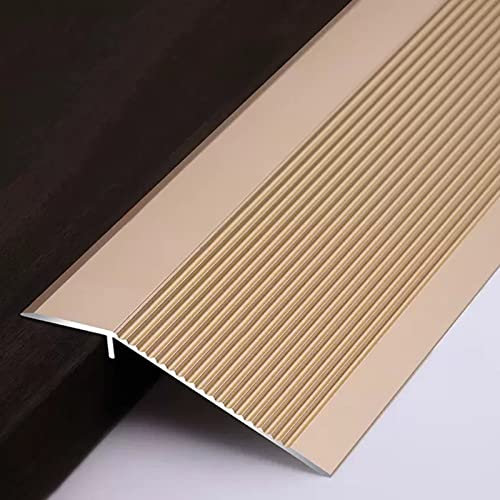 JLXJYS Übergangsprofil Abdeckleisten Bodenbelag Unebener Übergangsstreifen, Bodenbelagsrandstreifen für Teppich/Fliesen/Holz/Fliesen, Aluminium Schwelle rutschfeste Rampe