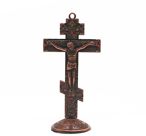 EVANEM Orthodoxes Kreuz Jesus 13,5 X 7 cm, for Heimdekoration, Katholischer Christus, Religiöse Christliche Kirche, Gebetsutensilien (Color : 2)