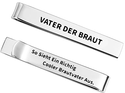 Geschenke für den Vater der Braut: Krawattenklammer, Hochzeit-Krawattenklammer-Set, Edelstahl-Krawattenstange, Hochzeit, Party, Tag, Geschenk für Vater und Mann