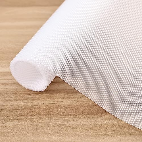 KitchenRaku Drawer Liners, Anti-Slip Shelf Liners, Non-Adhesive Waterproof Washable Cupboard Cabinet Liners, Non-Slip Fridge Mats Sink Protectors (Light Transparent, 30x150cm)