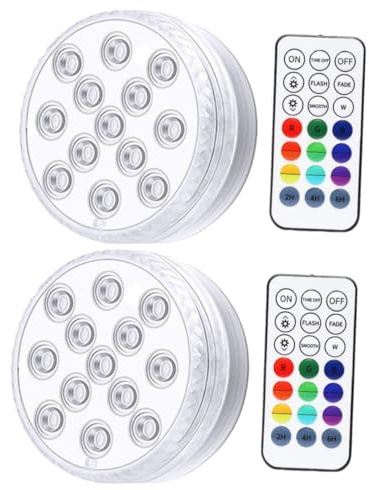 Housoutil 2 Sets Batteriebetriebene Aquariumlampe -licht Für Aquarien Schwimmender Schmuck Weiß Sicher Keine Flammengefahr Leicht Zu Tragen