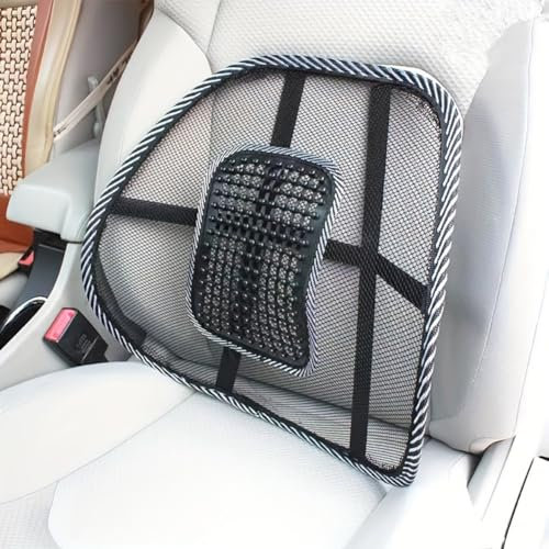 HIARAN Auto Rückenstütze,kompatibel mit FIAT Punto Linea Duckett 124 Spide,Sitzrückenstütze,1-Black-White