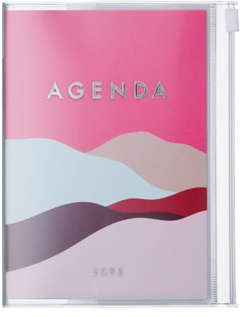 MARK'S 2024/2025 Taschenkalender A6 vertikal, Mountain, Pink: Von September 2024 bis Dezember 2025