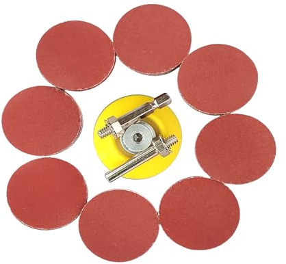 Wanmutrun 50 mm Discos de Lija Set Hook and Loop Abrasivo Papel 100 piezas Grano800 Papel de Lija es la Mejor Opción Para Pulir Pequeñas áreas