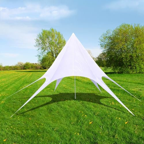 Iiaky Gazebo Padiglione Tenda da Giardino a Stella Esagonale 14m,Gazebo da Giardino Pieghevole,Robusto,U V50+,Tenda per Giardino/Feste/Campeggio/Festival/Birra/Picnic/Matrimonio