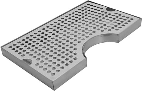 FUNOMOCYA Edelstahl Tropfschale Für Kegerator Rutschfest Einfache Installation Passend Für Getränke Und Kaffeemaschinen Edelstahl Stilvoll Und Funktional Schützt Vor Wasserflecken