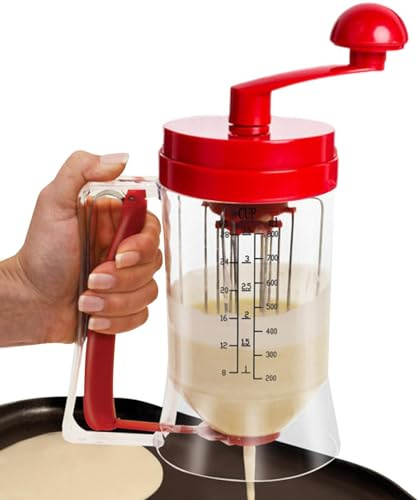 Fellflying Teigmischer, Manueller Pfannkuchen- /Cupcake-Teigspender, Handgeführter Manueller Teigmischer, Spender, Mixer, Handshake-Teigmischer Für Waffeln, Kuchen Und Kekse