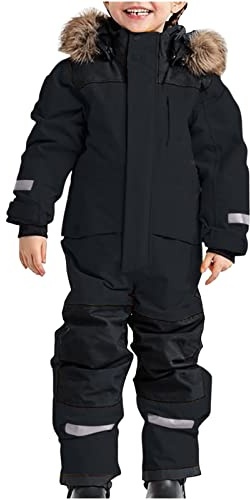 KDEIHT Schneeanzug Kinder Wasserdicht Atmungsaktiv Skianzug Jungen Mädchen Skianzüge Outdoor Snowboard Schneeoverall Winter Unisex Funktionsanzug Thermo Skianzüge Verdickte Schneeanzüge