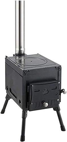 Stufa a Legna, Piccola Stufa da Campeggio, Stufa da Campeggio Resistente, pentole in Acciaio Inossidabile con camini, Stufa a Legna Portatile compatta per Tende, rifugi