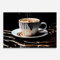 ARTHUB® Küchenrückwand aus Glas 60x100 cm, Cold Coffee Drink | Spritzschutz, Fliesenspiegel, Glasplatte, Herdspritzschutz, Wandschutz für Herd, Küche, Hartglas, Lebensmittel, Kaffee