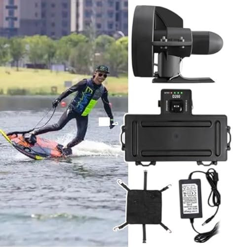 Hoiaost Electric Motorized Surfboard, Speed: 4-5 Km/H, Surf & Sup Fin Battery Electric Fin Stand Up Paddle Board Motor, For Kayak Fishing Boat Paddle Board Underwater Propulsion Package
