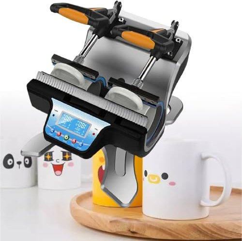 XEEAOFE Presse à Chaud Automatique pour Gobelets - Presse à Chaud pour Tasses, Chauffe Rapide Et Uniforme, Presse à Gobelet Professionnelle pour Gobelets, Tasses, Verres Et Mugs à Sublimation,220V