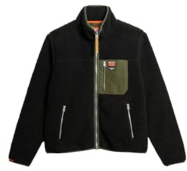 Superdry Herren Vintage Retro Borg Fleecejacke