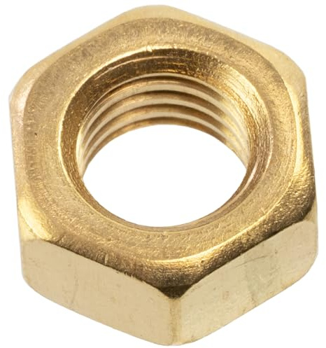 AERZETIX - 10er-Set M7 Sechskantmuttern mit metrischem Gewinde - Messing - goldfarben - elektronische mechanische Verbindungen - Heimwerkerprojekte