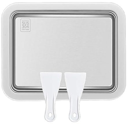 Rodillo De Helado Manual - Pan De Congelación Plana, Bandeja De Postres Pequeño | Placa De Helado Instantánea No Eléctrica Para Rollos De Frutas, Fabricación De Refrigerios Para El Congelador Del Hoga