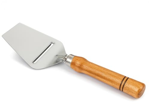 EKFJAELL Käsehobel aus Edelstahl mit Holzgriff für alle Käsesorten, Länge = 17,5 cm, hochwertiger Käseschneider