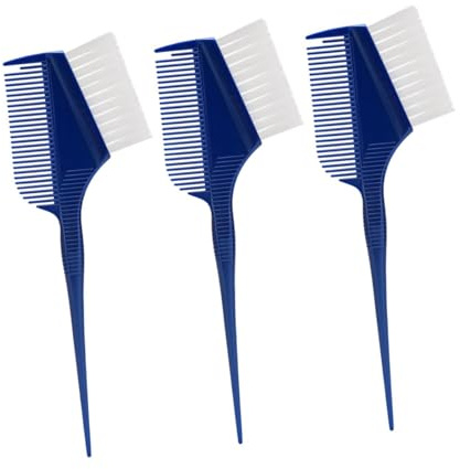 Sharplace 3x Haarfärbepinsel Tönungspinsel 2 in 1 Multifunktionale wiederverwendbare Hervorhebungswerkzeuge Friseur DIY Leichter Färbekamm