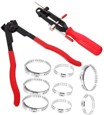 WEKADRIN 10 Piezas Herramientas para Abrazaderas de Manguera Incluye Pinzas de Tipo Oreja y Abrazaderas para Reparación Automotriz Kit de Herramientas de Suministro Completo para de