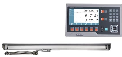 Linear Scale, 3 Axis LCD Full Touch Screen Digital Readout Kit With 2pcs Linear Scale Grating s Ruler For Milling Lathe Tool,for DRO Tools Lathe Milling