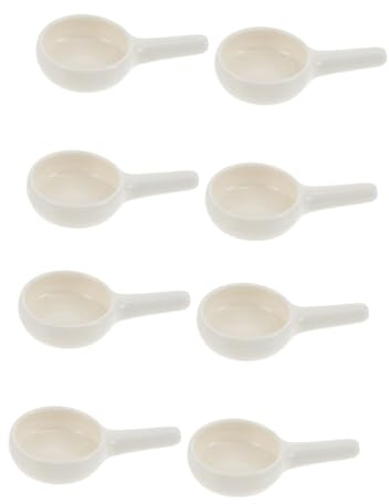 Petit Plateau à Bougie Chauffe-plat en Céramique Blanc, Lot de 8 | Résistant à Chaleur, Design Polyvalent, pour Décoration de Bureau et Lecture, Supporte Bougies et Parfum