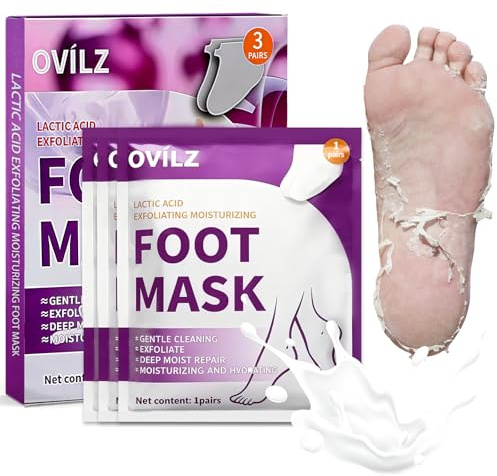 3 Pares Mascarilla Hidratante Para Pies, Calcetines Exfoliantes Para Pies, Hidratación Profunda, Mascarilla Pie Secos y Agrietados, Mujeres y Hombres Quitar Piel Muerta y Callos