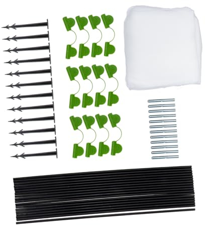 SEWOART Filet de Jardin Anti-Insectes avec Arceaux et Piquets Protection des Fruits et Légumes Filet Rigide Oiseaux pour Potager Barrière Insectes pour Plantes et Arbres Fruitiers