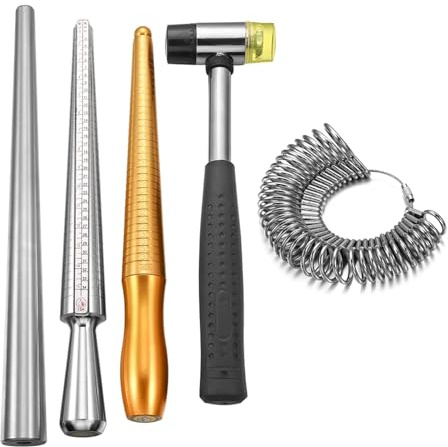 ring expander fingerstorlekar mätutrustning metall pinne ring storlek förstorare dorn mätverktyg för smyckestillverkning tillbehör, En storlek, Agarträ