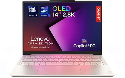 Lenovo Yoga Slim 7 Gen 10 – Ordenador Portátil IA Aura Edition - 14'' OLED (Intel Core Ultra 7 258V, Intel AI Boost 47 Tops, 32GB RAM, 1TB SSD, Win11 Home, Wi-Fi7, Copilot+ PC) QWERTY Español, Gris