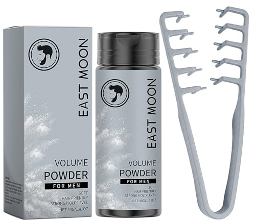 Poudre volumisante pour cheveux 40g + Peigne texturé, Peigne à boucles | Poudre cheveux floue avec effet mat, Peigne à dents larges pour cheveux volumateurs – Look naturel, pour hommes et femmes