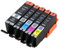 IC-Office x Original Canon Setup-Patronen 5er Set Tintenpatronen mit Chip PGI-550 CLI-551 Tintenpatronen für Canon PIXMA Drucker IP7200 Serie IP7250 IP8700 Serie IP8750 IX6850 MG5400 Serie MG5420