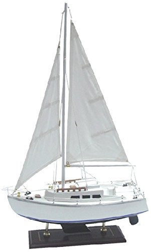 osters muschel-sammler-shop Modellyacht/Motoryacht/Modell-Holz-Segel-Schiff 35x11x59 cm / 1-Master des Schiffes - in Reiner Handarbeit hochwertig gefertigt (394607)