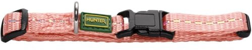 HUNTER TRIPOLI VARIO BASIC Hundehalsung, Hundehalsband, Nylon, reflektierend, Klickverschluss, M, hellrosa