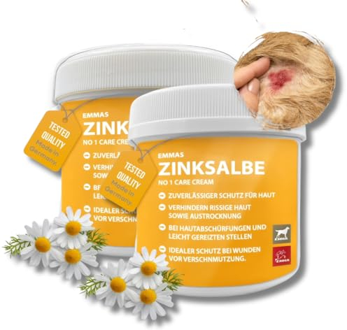 EMMA Zinksalbe Pferd I Wund Salbe bei Wunder Haut mit Zinkoxid I Wund Und Heilsalbe für Hund Katze Pferde 2x250ml Wundsalbe | Wundheil Zink Creme zur Unterstützung der Heilung von Wunden Juckreiz