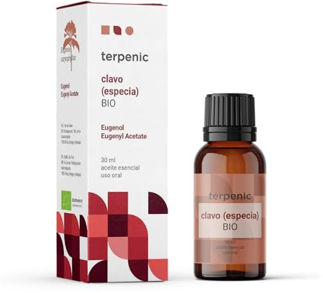 TERPENIC - Aceite Esencial de Clavo Especia (Eugenia caryophyllus) - BIO - 30 ml - Uso Oral – Vitalidad y bienestar diario