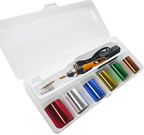 KINGTOOL Hot Foil Goffratura Stamping Pen Hot Quill Pen Hot Foil Pen, USB Powered (con 4 pennini) (Giallo)