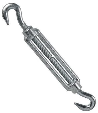 4 Stück Spannschloss Haken-Haken M6 x 110mm