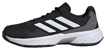 adidas Homme Courtjam Control 3 Clay Tennis Shoes, Core Black/Cloud White/Grey Four, 46 EU