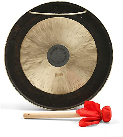 SciAza gong klingel Percussion Instrumente klangschalen Meditation deko 45–80 cm Kleiner Gong, handverlesene Qualität, eignet Sich sehr gut für Klangtherapie, Familien- oder Büro-Meditations-G