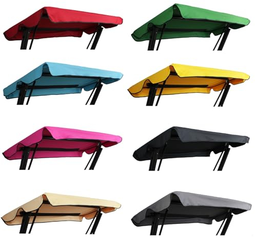 SILUK Universal Sonnendach für Hollywoodschaukel Dach-Plane für Garten-Schaukel Dachplane Ersatzdach (Rot)