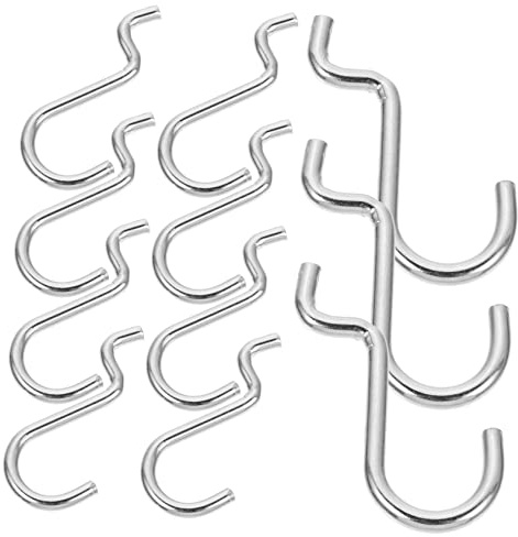 Uonlytech Crochet Métallique en Fer Argenté 20 Pcs pour Panneau Perforé | Crochets pour Panneaux Perforés, Support de Panneau Perforé Robuste, Lot Léger 20 Pièces