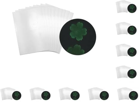 10 Set mit 10 Blättern für Tintenstrahldrucker, Schrumpffolie, Kunststoff, Papier, DIY, Schmuck, Handwerk, 14,5 x 20 cm, weiß, 10 Stück 14,5 x 20 cm (leuchtend)