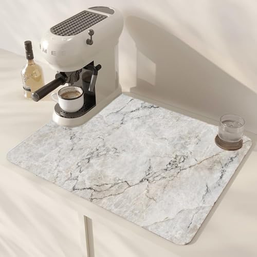 xinbai Abtropfmatte für Geschirr, Barmatte, 40 x 60 cm große Matte für Kaffeetabletts unter der Kaffeemaschine, Gummi-Matte für Kaffeemaschinen, Matten unter Geräten, Silikon-Heißmatten für Kaffeemasc