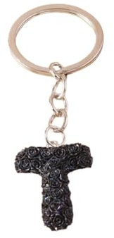 ARFUKA Schlüsselanhänger Buchstabe T Anhänger Autoschlüsselanhänger Taschenanhänger Schlüsselringe Alphabet Schlüsselbund Keychain für Geburtstag Weihnachten Valentinstag Feiertag Geschenk