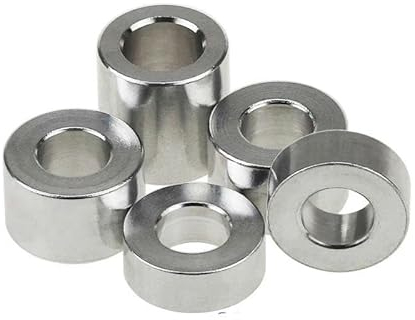 5–20 Stück/Lot M3 M4 M5 M6 M8 Aluminium-Unterlegscheibe, Dichtung, rund, hohl, gewindelos, Abstandshalter, Dicke 2/3/4/5/6/8/10/12/16/20 mm, M5 x 8 x L, 10 Stück, Länge 16 mm