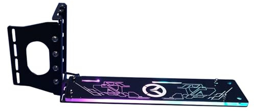 Soporte vertical de GPU PCI-E con LED de 5 V, 3 pines, 12 V, 4 pines para soporte vertical/soporte de base para tarjeta gráfica GPU, soporte vertical
