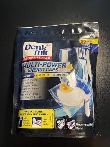 Denkmit Lot de 30 tablettes multi-Power Energy pour lave-vaisselle