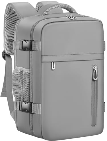 OTAHGK Zaino da Viaggio 40 × 20 × 25 per Ryanair, Bagaglio a Mano Sotto il Sedile Aereo Borsa da Cabina Voli Zaini Casual Valigia Ufficio Scolastico Lavoro Borse Adatto a Laptop da 14 pollici-Grigio