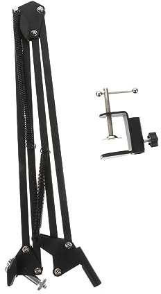 Genérico Soporte Ajustable para Webcam Brazo De Suspensión En Scissor con Pinza para Escritorio Ideal para Streaming y Videoconferencias Compatible con Conexiones De 1/4 De Pulgada