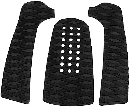 BESPORTBLE 3stücke Teilige Schwarze Eva-Surfboard Traction Pads rutschfeste Selbstklebende Tail Pads Für Besseren Halt Und Komfort Geeignet Für Surfbretter Skimboards Und Wassersport-zubehör