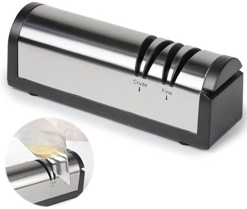SWAWIS Afilador de Cuchillos Profesional Electrico para Afilado Grueso, Afilado Fino y Pulido de Cuchillos de Cocina